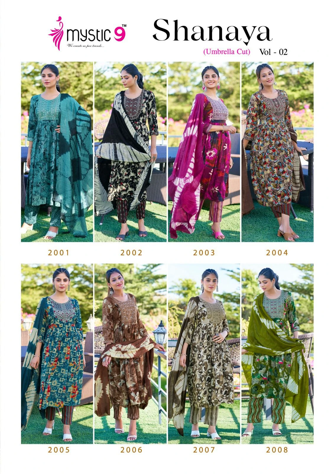 Mystic 9 Shanaya Vol 2 Premium Foil Print Wholesale Readymade Salwar Suit Catalog — Wholesale Readymade Suit, MPA wholesale from Surat — view 7